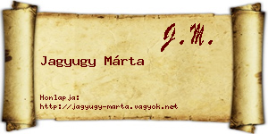 Jagyugy Márta névjegykártya